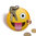 HELD4YOU-Klebematte im Design "Zwinker-Emoji"